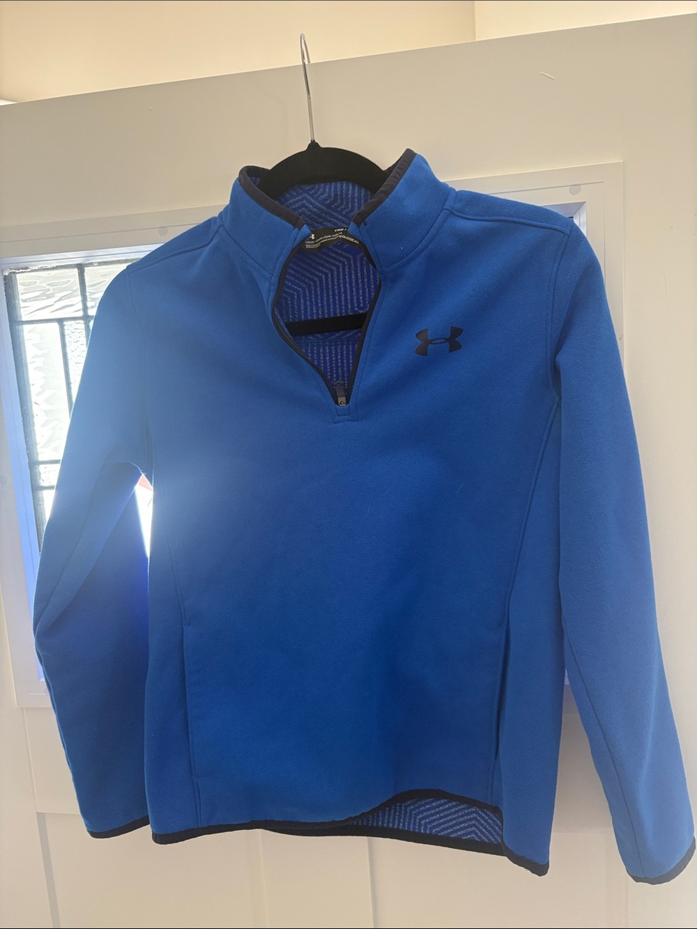 Under Armour Kids Royal Blue Quarter-Zip Performance Pullover